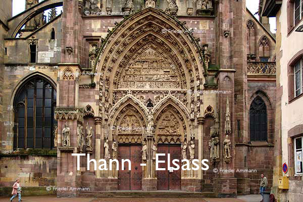 WORLD – France, Elsass - Münster St. Theobald Westportal, Thann