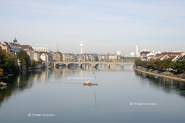 BASEL – Impressionen 1 – Fähre Leu, mittlere Rheinbrücke