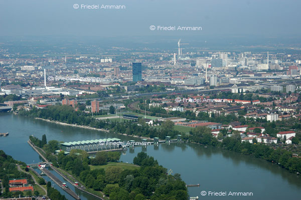 BASEL - Kraftwerk Birsfelden, Messeturm, Kleinbasel