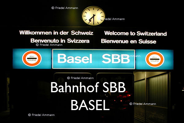 BASEL - Bahnhof SBB - Grenzübergang vom französischen Bahnhof
