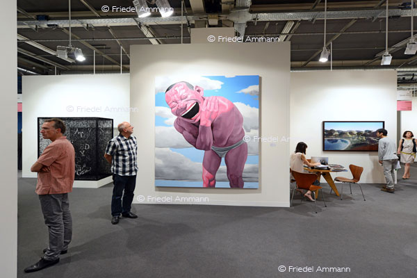 ART Unlimited 44 Basel 2013 - Galeire Daniel Templon, Paris Yue Minjun, Blue Sky and White Clouds, 2013