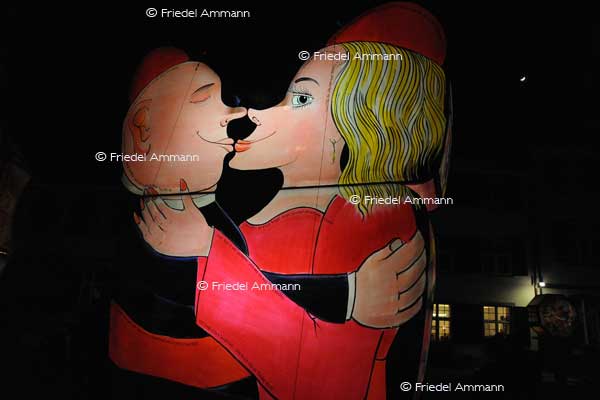 BASEL - Fasnacht 2012 - Laternenausstellung auf dem Münsterplatz