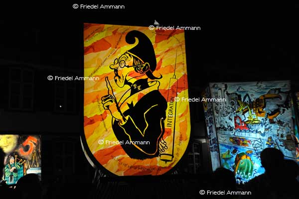 BASEL - Fasnacht 2011 - Laternenausstellung auf dem Münsterplatz