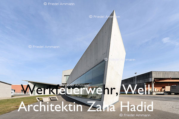 BAUTEN - Architektur 20. Jahrhundert - Gebäude für die Werkfeuerwehr - Weil am Rhein, Deutschland - Architektin Zaha Hadid 