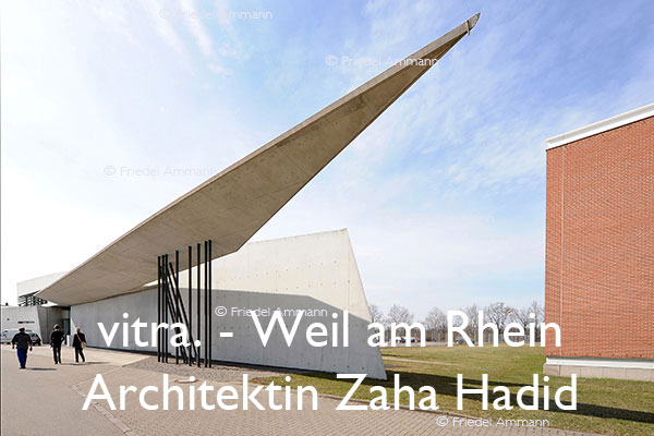 BAUTEN - Architektur 20. Jahrhundert - Gebäude für die Werkfeuerwehr bei vitra. - Weil am Rhein, Deutschland - Architektin Zaha Hadid