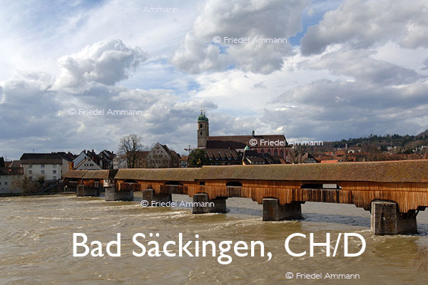 BAUTEN – Brücken / Bridges - Holzbrücke Bad Säckingen – Schweiz, Deutschland