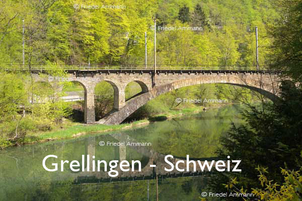 BAUTEN – Brücken / Bridges - Eisenbahn-Steinbrücke / Railway stone bridge - Grellingen, Schweiz