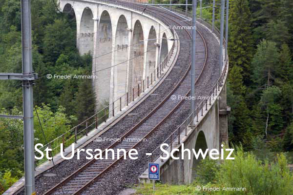 BAUTEN – Brücken / Bridges - Eisenbahn-Steinbrücke / Railway stone bridge - St Ursanne, Schweiz