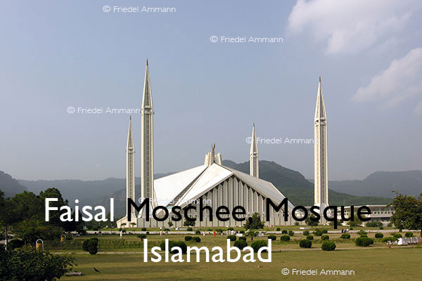 BAUTEN - Sakralbauten / Sacred architecture - Faisal Moschee, Mosque - Islamabad, Pakistan