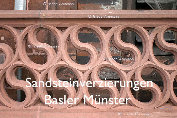 BAUTEN / MOBILITÄT – BUILDINGS - Konstruktionen / Constructions – Sandsteinverzierungen, Basler Münster - Schweiz