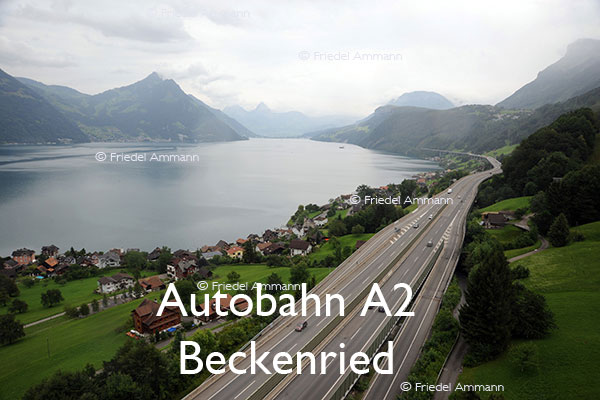 BAUTEN / MOBILITÄT – BUILDINGS / MOBILITY - Strassen, Tunnels - Roads, Tunnel – Autobahn A2 – Beckenried, Vierwaldstättersee, Schweiz