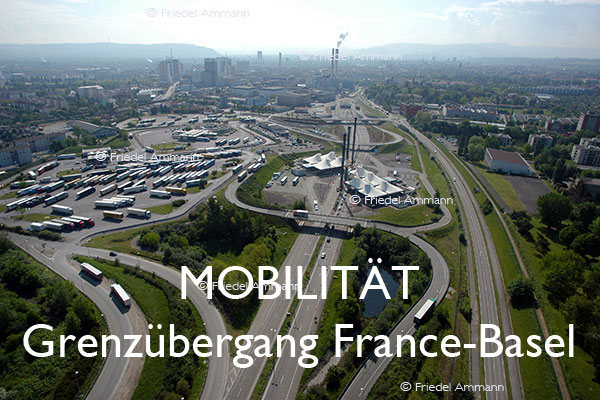 BAUTEN – MOBILITÄT – Autobahn Grenzübergang France-Basel, Schweiz