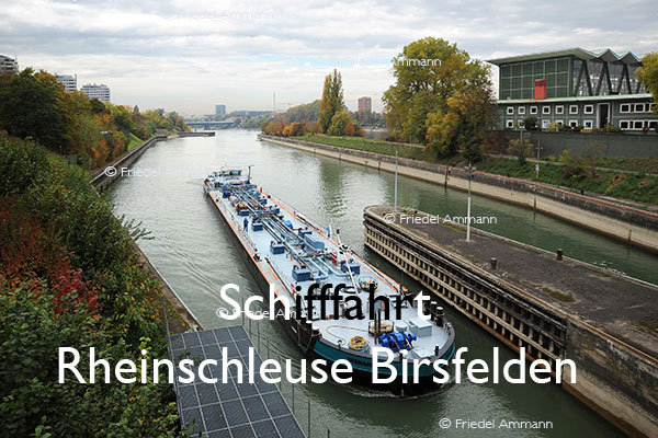 BAUTEN / MOBILITÄT – Schifffahrt – Rheinschleuse Birsfelden bei Basel, Schweiz