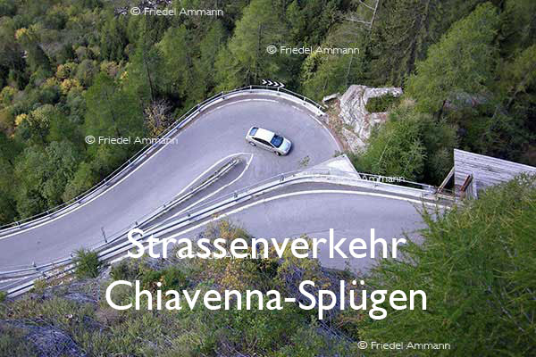 BAUTEN / MOBILITÄT – Strassenverkehr / Traffic - Passstrasse Chiavenna-Splügen, Italia