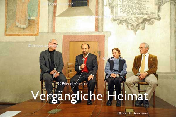 KULTUR – Vergängliche Heimat – Prof. Dr. Lukas Kundert (Kirchenratspräsident), Dan Wiener, Bettina Eichin (Künstlerin), Martin Vosseler (Arzt, Umweltaktivist) - Bischofssaal Münster, Basel