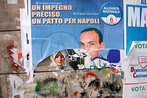 LEBEN - Politik, Geschichte – Italienisches Wahlplakat