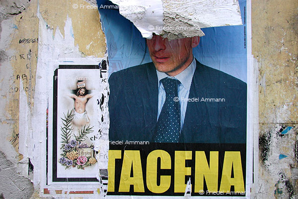 LEBEN - Politik, Geschichte – Italienisches Wahlplakat