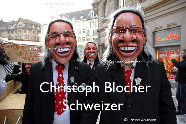 SCHWEIZ - Schweizer - Christoph Blocher Basler Fasnachtsmasken