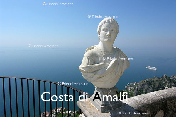 WORLD - Italia, Sud - Amalfiküste / Costa di Amalfi - «Terrazza dell'infinito», Villa Cimbrone - Ravello