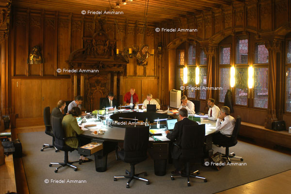 WIRTSCHAFT / ECONOMY - Büro / Office – Regierungsratssitzung Rathaus / Cabinet Meeting Cityhall, Basel