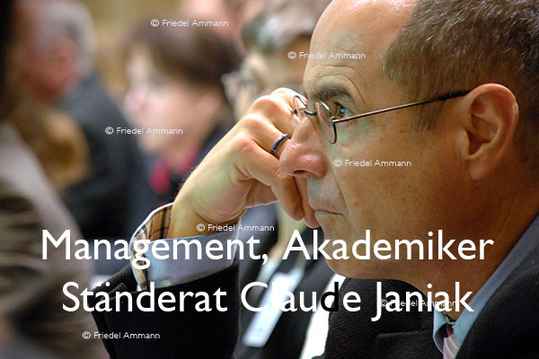 WIRTSCHAFT / ECONOMY – Akademiker / Management  - Ständerat Claude Janiak, BL, Schweiz