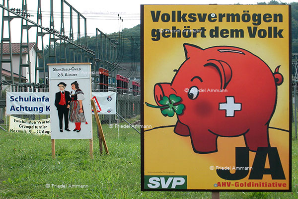 WIRTSCHAFT / ECONOMY – Geld / Finance – Wahlkampf / Election Campaign, Schweiz